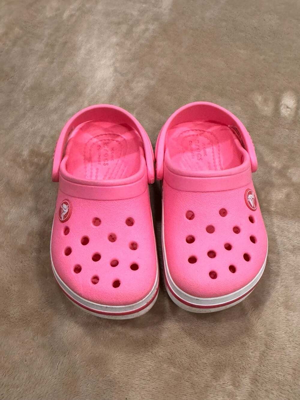Crocs Crocband Toddler Clogs Pink Size C8 Slip-On Lightweight Comfort Shoes